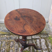 Load image into Gallery viewer, 18th-century-oak-pedestal-table-tripod-base-excellent-proportions-colour-two-plank-top-elegant-tapered-support-bobbin-turned-fabulous-cabriole-legs-excellent-condition-patination-condition-drinks-table-lamp-stand-for-sale-damon-blandford-antiques-stroud-stow-on-the-wold-cotswolds-interior-style-design
