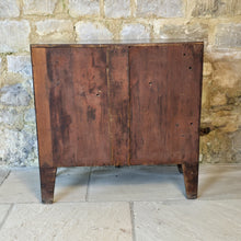 Load image into Gallery viewer, Excellent-example-late-18th-early-19th-century-mahogany-bow-fronted-chest-three-graduated-drawers-wonderful-colour-patination-loved-generation-family-central-london-chelsea-kings-road-fulham-alton-hampshire-war-bonnett-elegant-excellent-condition-for-sale-damon-blandford-antiques-stow-on-the-wold-cotswolds-antique-storage-furniture
