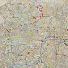 Load image into Gallery viewer, original-colour-map-central-London-by-Letts-Son-&amp;-Co-Ltd-framed-bespoke-black-ash-frame-map-shows-train-lines-stations-postal-boundaries-parks-omnibus-tram-routes-steamboat-piers-routes-detailed-excellent-condition-for-sale-damon-blandford-antiques-stow-on-the-wold-cotswolds-maps-wall-art-decorative-antiques
