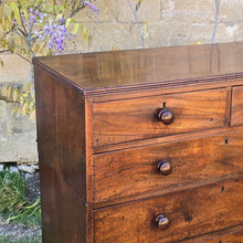 Load image into Gallery viewer, good-Regency-period-two-part-mahogany-campaign-chest-two short-three-long-graduated-drawers-excellent-quality-well-figured-timbers-wonderful-colour-patination-reeded-top-mahogany-lined-drawers-moulded-fronts-turned-wooden-drawer-pulls-feet-original-locks-brass-escutcheons-restricted-access-easy-to-move-for-sale-travel-furniture-antique-damon-blandford-antiques-stow-on-the-wold-stroud-cotswolds
