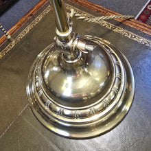 Load image into Gallery viewer, Good-quality-early-20th-century-bankers-desk-lamp-constructed-brass-weighted-base-green-white-opaline-glass-shade-pull-switch-excellent-condition-cleaned-re-wired-for-sale-damon-blandford-antiques-stow-on-the-wold-lighting
