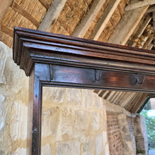 Load image into Gallery viewer, excellent-colour-georgian-oak-dresser-with-open-rack-three-shelves-moulded-cornice-hand-forged-iron-hooks-drawers-lined-in-pine-drawer-fronts-moulded-edges-brass-swan-neck-drop-handles-raised-on-primitive-supports-pot-board-excellent-condition-fresh-to-market-circa-1780-1800-for-sale-damon-blandford-antiques-stow-on-the-wold-kitchen-dinning-room-furniture
