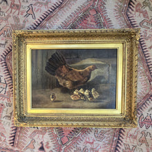 Load image into Gallery viewer, pair-two-delightful-19th-century-victorian-oil-paintings-on-canvas-artist-Robert-Cleminson-scenes-nature-rural-mother-hen-chicks-mother-duck-ducklings-beautifully-painted-signed-excellent-condition-mounted-good-quality-gilt-frames-provenance-for-sale-damon-blandford-antiques-stow-on-the-wold-fine-art-wall-art-decoration-interior-design

