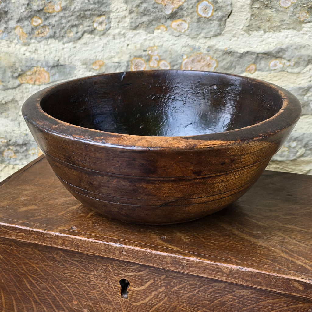 Superb-early-19th-century-welch-sycamore-bowl-excellent-condition-rich-black-golden-tones-truly-delightful-treen-patena-for-sale-damon-blandford-antiques-stow-on-thewold-cotswolds