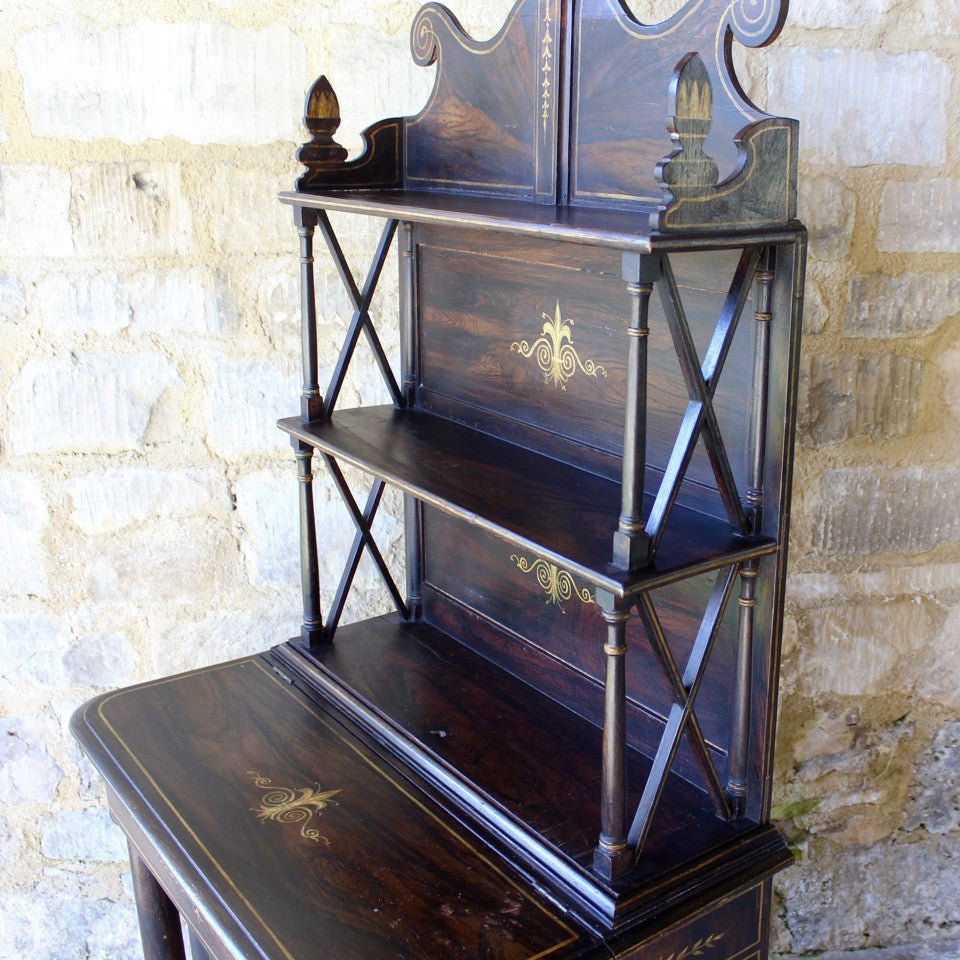 regency-1820-faux-boix-rosewood-chiffonier-bookcase-gilded-storage-shelf-shelves-antique-gloucestershire