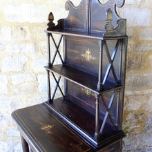 Load image into Gallery viewer, regency-1820-faux-boix-rosewood-chiffonier-bookcase-gilded-storage-shelf-shelves-antique-gloucestershire
