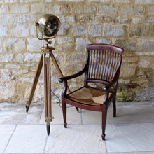 Load image into Gallery viewer, antique-mahogany-rush-seat-oversized-arm-square-tapered-spade-swept-legs-oversized-colonial-gloucestershire-chair-seat
