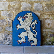 Load image into Gallery viewer, pub-public-house-sign-antique-vintage-painted-white-lion-blacksmith-metal-wooden-decorative
