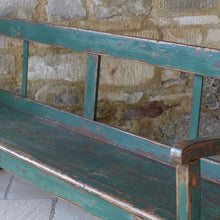 Load image into Gallery viewer, C19th painted pine chapel bench
