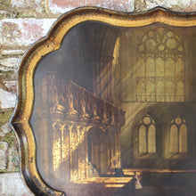 Load image into Gallery viewer, papier-mache-tray-benjamin-walton-birmingham-wolverhampton-warranted-gold-gilt-gilded-antique-church-cathedral-ecclesiastical
